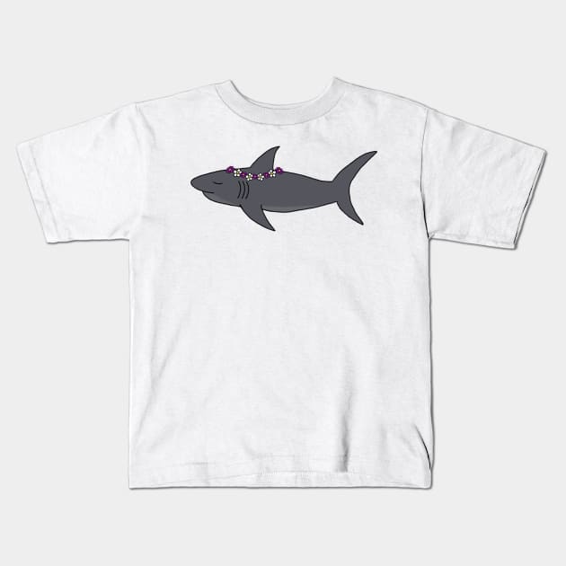 Shark Love Kids T-Shirt by wanungara